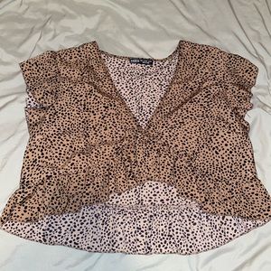 SHEIN Dalmatian print top